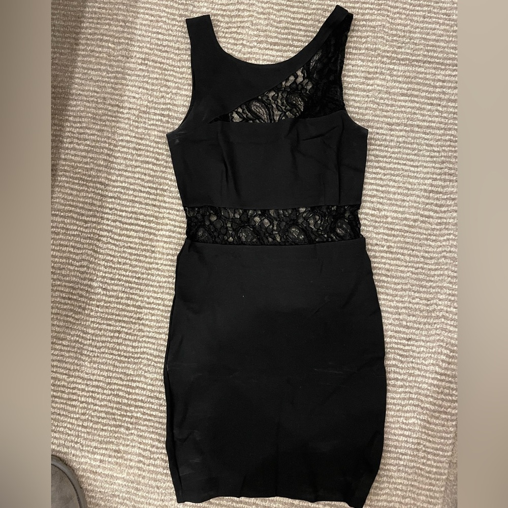 Sexy dress with lace inverts